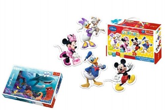 PACK Baby Puzzle Mickey Mouse + Puzzle 100 dílků v krabici 29x19x10cm