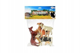 Zvířata farma plast 14-19cm 6ks v sáčku