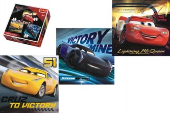 Puzzle 3v1 Auta/Cars 3 Disney 20,50,36 dílků v krabici 28x28x6cm