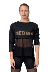 Sportovní Top Intense Mesh Black - NEBBIA - Velikost M