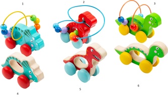 Small Foot Dinosurus na kolečkách 1 ks tyrkysový s labyrintem