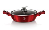 Pekáč Berlingerhaus kulatý s mramorovým povrchem a poklicí 32 cm Burgundy Metallic Line BH-1264