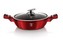 Pekáč Berlingerhaus kulatý s mramorovým povrchem a poklicí 32 cm Burgundy Metallic Line BH-1264