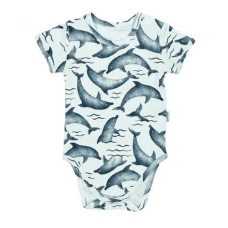 Kojenecké bavlněné body s krátkým rukávem Nicol Dolphin - velikost 74 (6-9m)