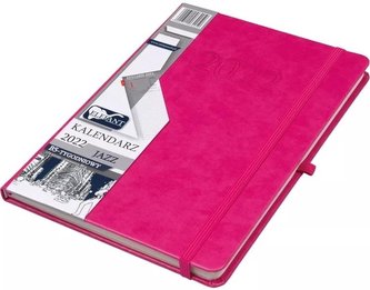 Kalendarz 2022 B5 Tyg. Jazz różowy ELEFANT