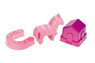 Formičky Bábovky poník plast 3ks v síťce 11x13cm 24m+