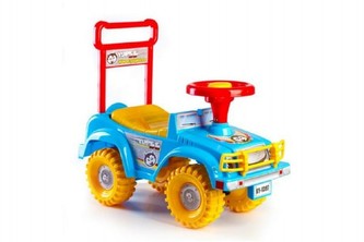 Odrážedlo auto Yupee modré 53,5x48,3x26cm v krabici od 12 do 35 měsíců