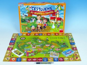 Cestujeme po hradoch a zámkoch spoločenská hra v krabici 43x30x5, 5cm