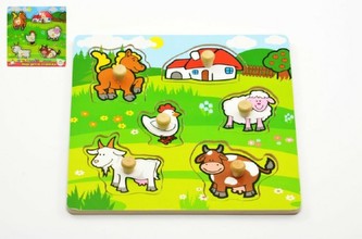 Vkladačka Moje prvé zvieratká 6ks 22,5x22,5x2,5 cm 12m+ MPZ