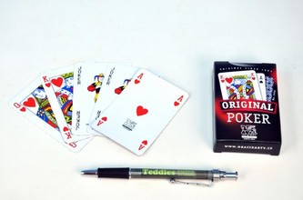 Poker spoločenská hra karty v papierovej krabičke 6x9cm