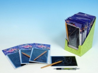 Škrabací obrázok strieborný 10x15cm