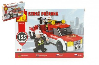 Stavebnice Dromader Hasiči Auto 21405 155ks v krabici 25,5x18,5x4,5cm