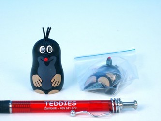 Krtko magnet smejúce sa drevo 5cm v sáčku