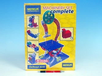 Stavebnice MERKUR Machinery set Complete 80 modelů v krabici 27x36x8cm