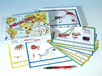 Zvieratá sveta spoločenská hra na batérie v krabici 22x16x3cm