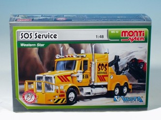 Stavebnica Monti 42 SOS Service Western star 1:48 v krabici 22x15x6cm