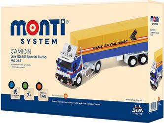 Stavebnica Monti 08/1 Kamión Liaz Special Turbo 1:48 v krabici 31,5 x16, 5x7, 5cm