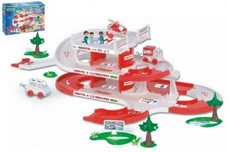 Kid Cars 3D Nemocnice plast 4,8m v krabici 59x40x15cm 12m+ Wader