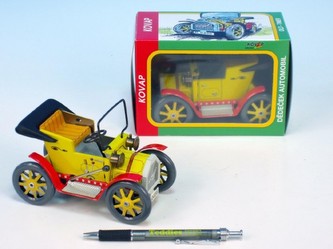 Dedko automobil pérový strojček kov 13cm v krabičke Kovap