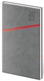 Diář 2022 Grife - šedo/červený, týdenní kapesní