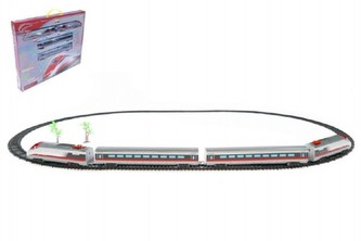 Vlak Bullet Train + dráha 190x121cm plast na baterie se zvukem se světlem v krabici