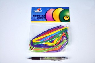 Balonek nafukovací 29cm 15ks v sáčku karneval