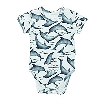 Kojenecké bavlněné body s krátkým rukávem Nicol Dolphin - velikost 86 (12-18m)
