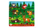 Vkladačka drevená Moje prvé zvieratká lesné 6 ks 22,5x22,5x2,5 cm 12m+ MPZ
