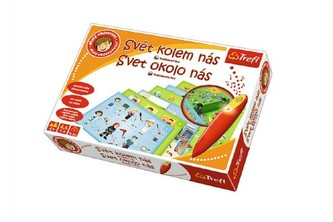 Malý objevitel Svět kolem nás + kouzelná tužka edukační společenská hra v krabici 33x23x6cm