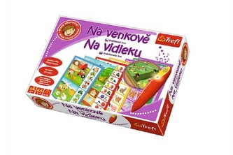 Malý objevitel Na venkově + kouzelná tužka edukační společenská hra v krabici 33x23x6cm