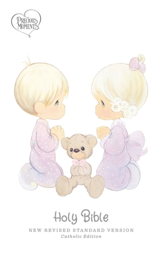 NRSVCE, Precious Moments Bible, White, Leathersoft, Comfort Print