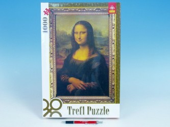 Puzzle Mona Lisa 1000 dílků v krabici 27x40x6cm