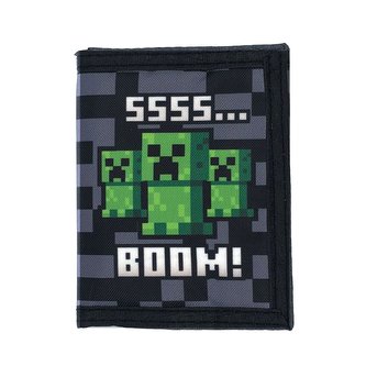 Dětská peněženka Minecraft: SSSS BOOM (9 x 11 x 1 cm) černá polyester