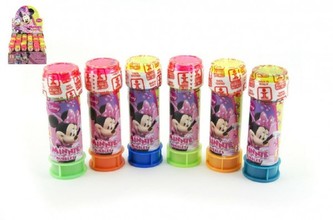 Bublifuk 60ml Minnie 11,5cm asst 5 barev 36ks v boxu Walt Disney