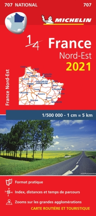 Northeastern France 2021 - Michelin National Map 707