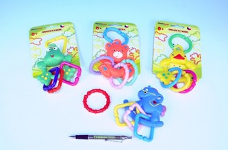 Závěs zvířátko plast asst 4 druhy na kartě 12x20x5cm 0m+