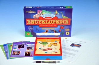 Elektronický mozek Encyklopedie naučná společenská hra v krabici 29x19x4cm