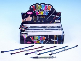 Náramek zip Zipper Band 21cm asst 6 barev