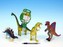 Dinosaurus 28cm na baterie 2xLR41 se zvukem, 4 druhy - 1 kus