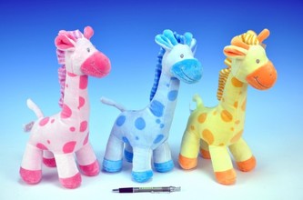 Žirafa plyš 30cm asst 3 barvy od 0 měsíců