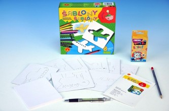 Šablony obkreslovací pro chlapce + doplňky v krabici