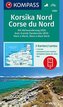 Korsika Nord, Corse du Nord, dálková turistická stezka GR20 1:50 000 / sada turistických map KOMPASS 2250