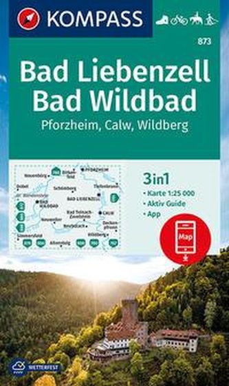 KOMPASS Wanderkarte Bad Liebenzell, Bad Wildbad 1:25 000