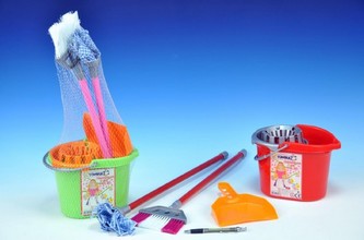 Sada uklízečka plast asst 2 barvy v síťce