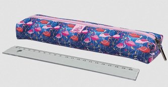 Piórnik Jamnik ekoskóra Flamingi