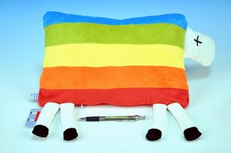 Polštářek plyšový ovečka s nožičkami 35x22cm na zipv sáčku od 0 měsíců