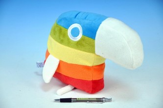 Papoušek Duháček plyšový 20x25cm menší v sáčku od 0 měsíců