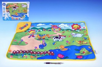 Elektronická hrací podložka - piánko farma 68x49cm na baterie v krabici od 6 měsíců