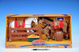 Kůň fliška (2x22cm+1x12cm) s doplňky v krabici