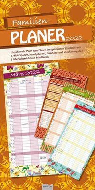 Familienplaner \"Retro\" Kalender 2022